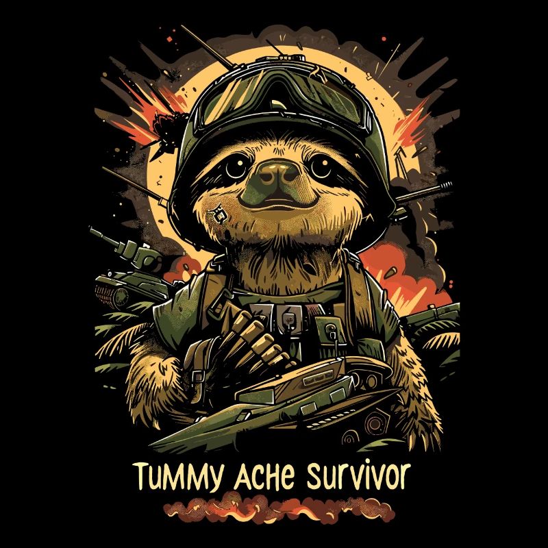 Funny Sloth Meme Stomach Ache