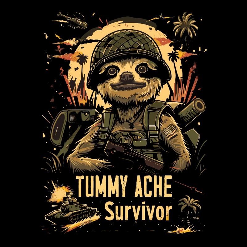 Funny Sloth Meme Stomach Ache
