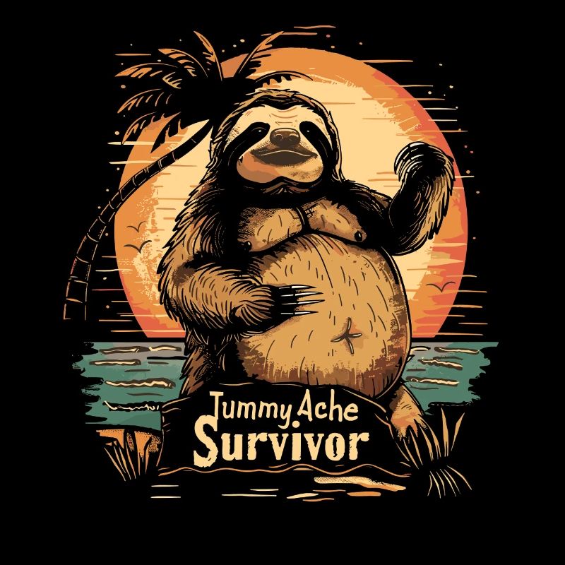 Funny Sloth Meme Stomach Ache