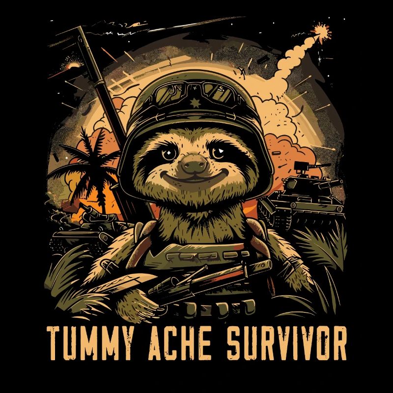 Funny Sloth Meme Stomach Ache