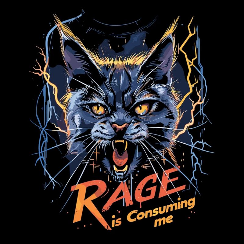 La rage du chat me consume Humour Mème