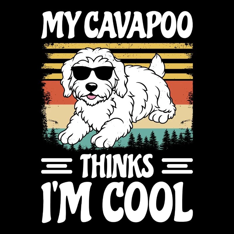 Funny Cavapoo Furry Dog Cavadoodle Funny Puppy
