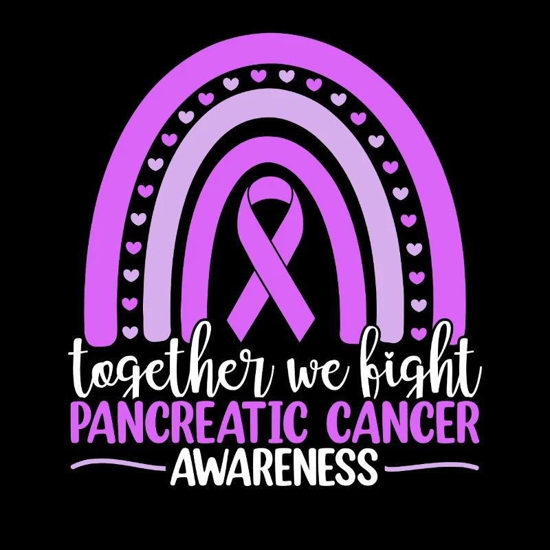 Gemeinsam bekämpfen wir den Krebs Lila Boho Regenbogen