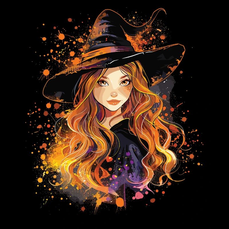 Effrayant Pin-up Sorcière Halloween