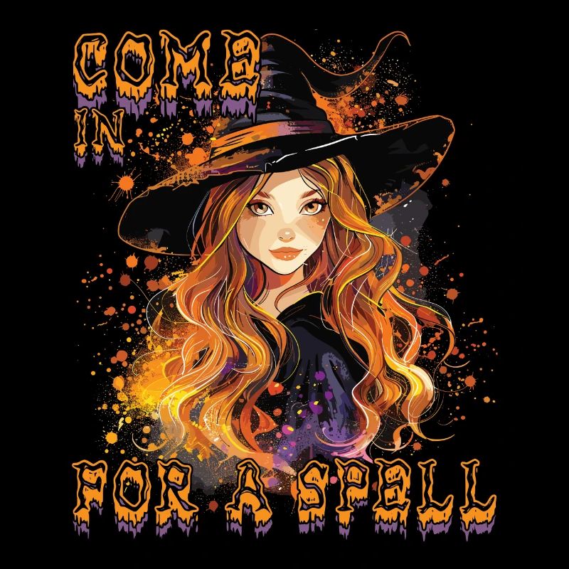 Effrayant Pin-up Sorcière Halloween