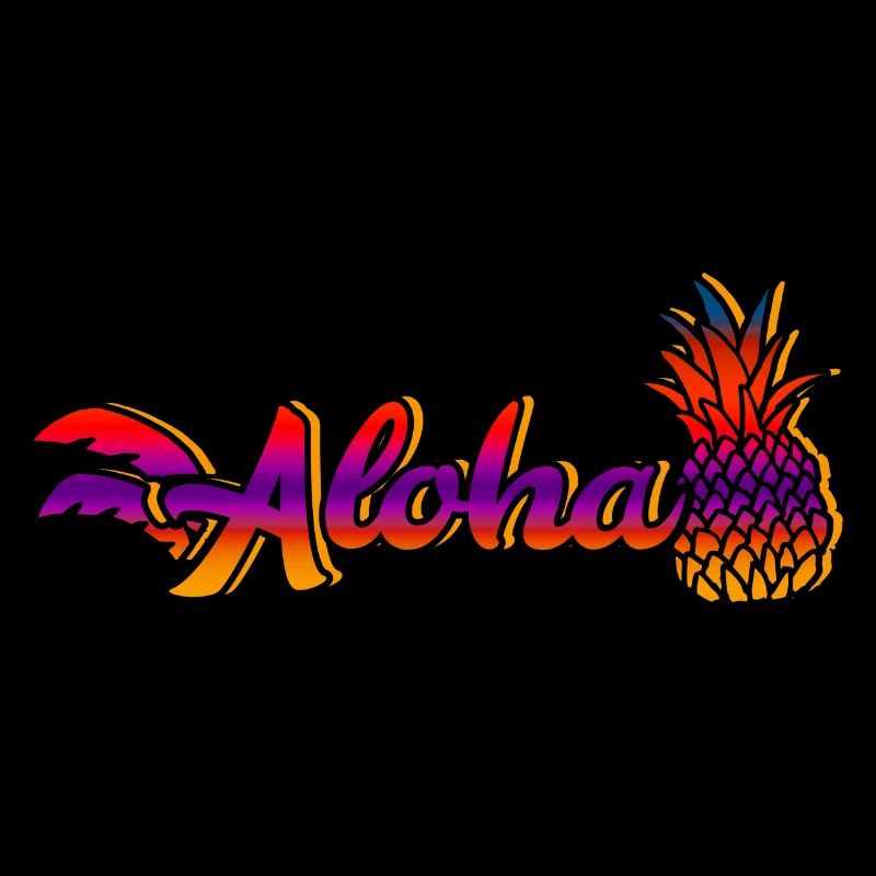 Aloha Pineapple Hawaii Tropical Beach Summer