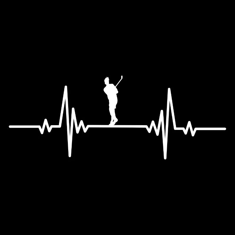 Heartbeat man playing golf