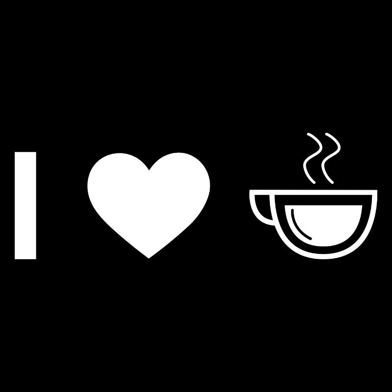 I heart and coffee -
