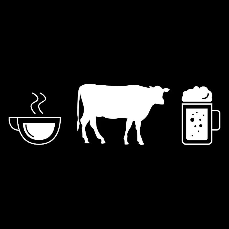 Coffee beer and cow -