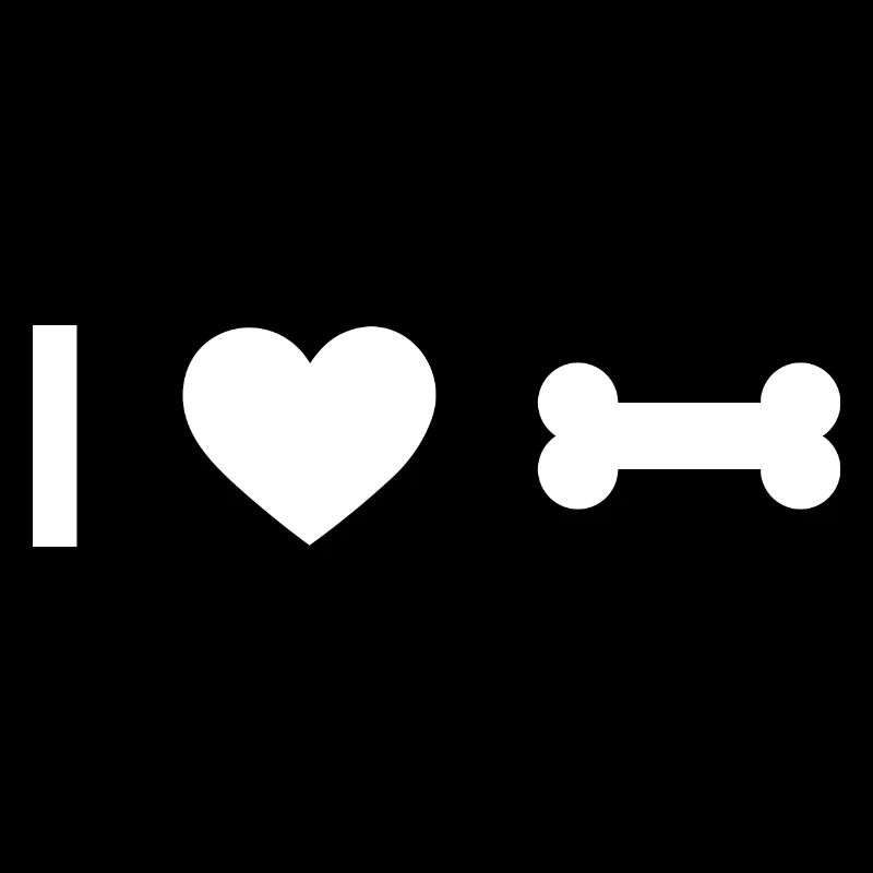 I heart and dog bones -
