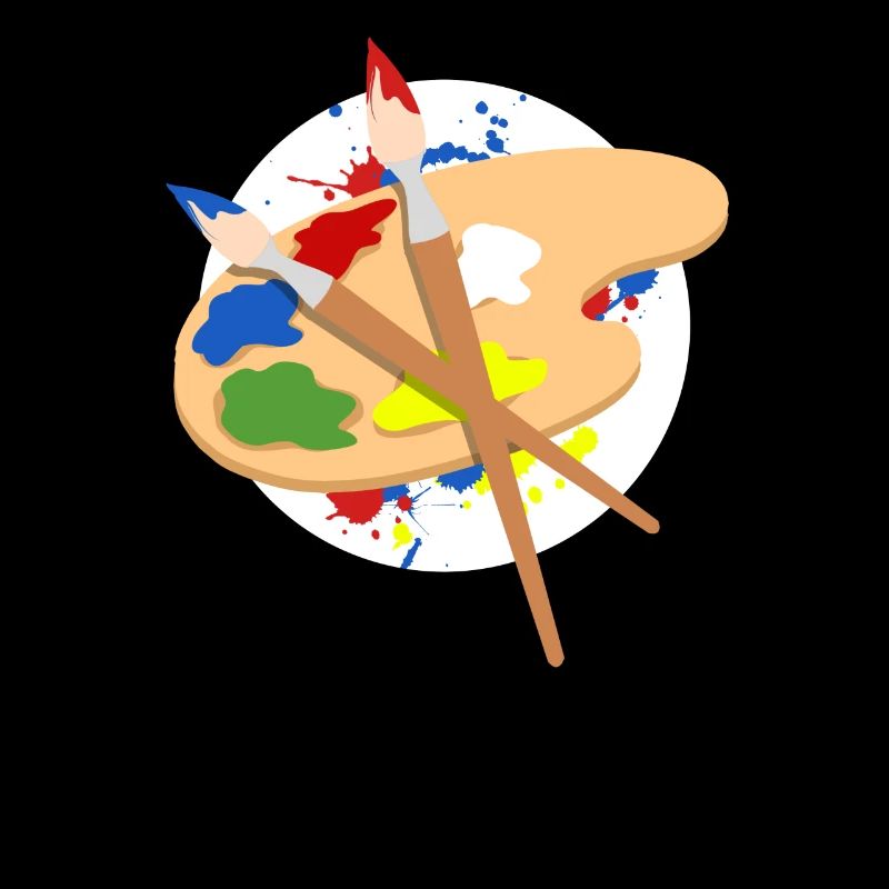 Kunst Palette Farben Pinsel malen Geschenkidee