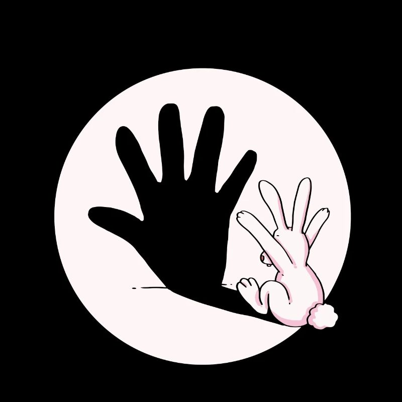 Lapin Lapin Ombre Main Idée Cadeau Pâques