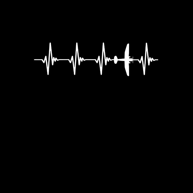 Pilot Heartbeat Plane Aviation Airplane Aviator