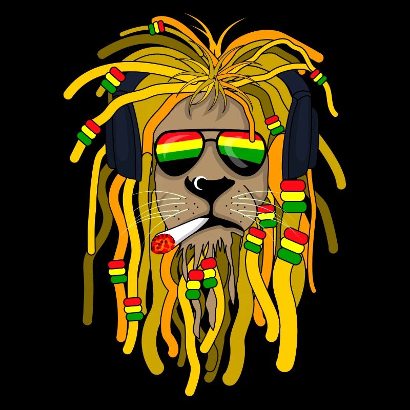 Rastafari Löwe Reggae Kopfhörer Geschenk