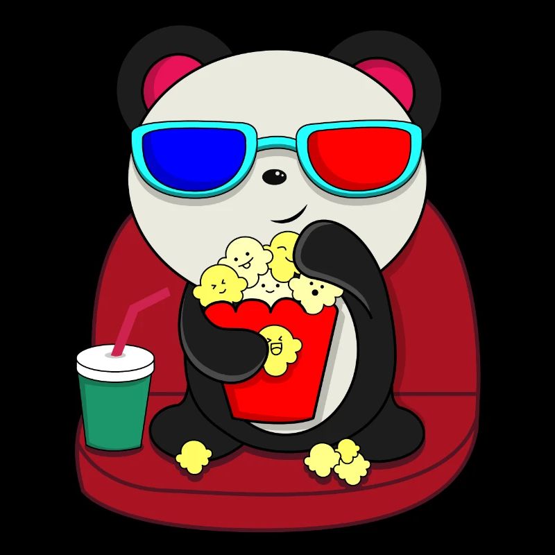 Panda Kino Popcorn Geschenk Geschenkidee