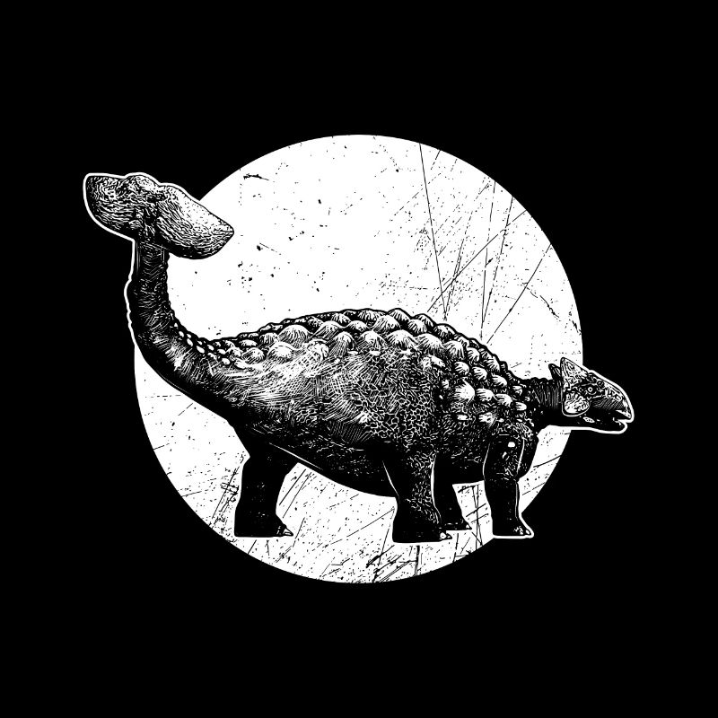 Ankylosaurus, un dinosaure primitif en quête de nourriture