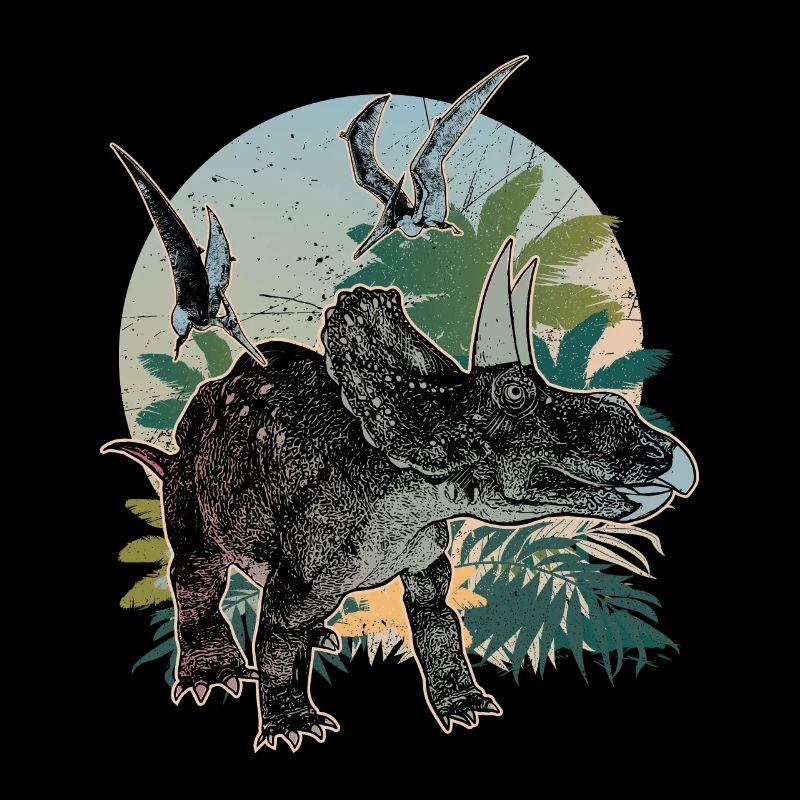 Diceratops Dinosaur Reptile Fossil Wilderness
