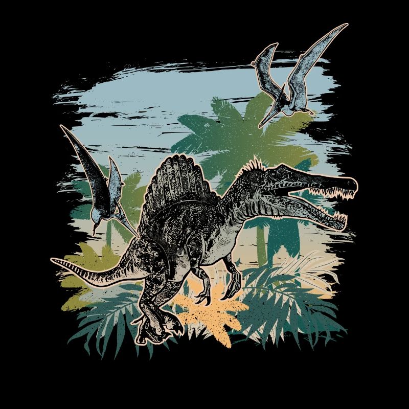 Spinosaurus Dinosaurier Wildnis Urzeit Fossil