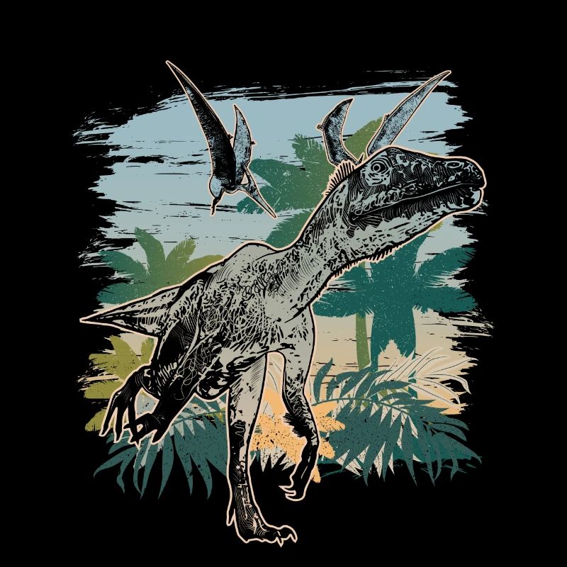 Dinosaure Utharaptor Jungle Raptor Wilderness