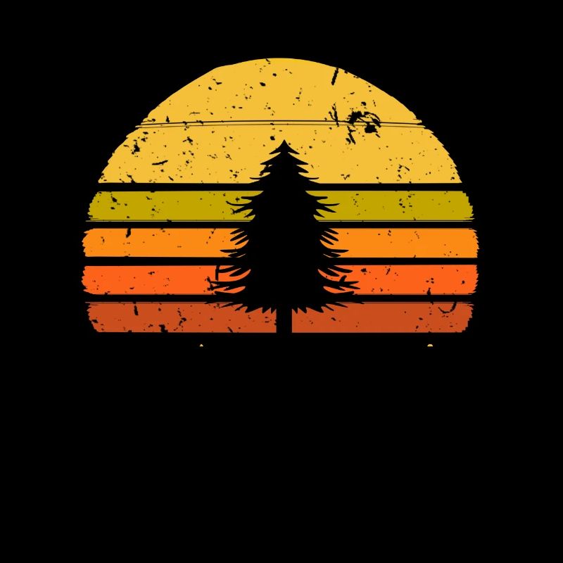 Retro beunruhigter Kiefer-Weihnachtsweihnachtswald