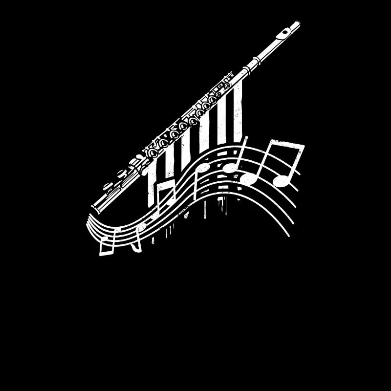 Flöte Music Notes Geschenk