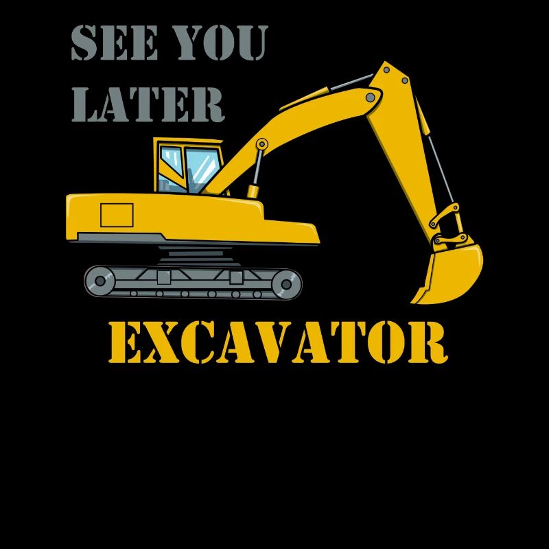 Excavator shovel construction worker digger driver gift