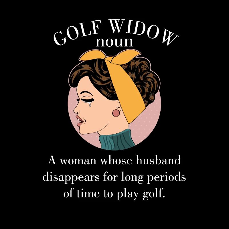Frau Ehemann Golfer lustiges Geschenk Golf Witwe Nomen