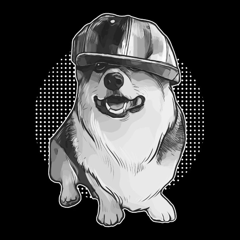 Corgi avec casquette