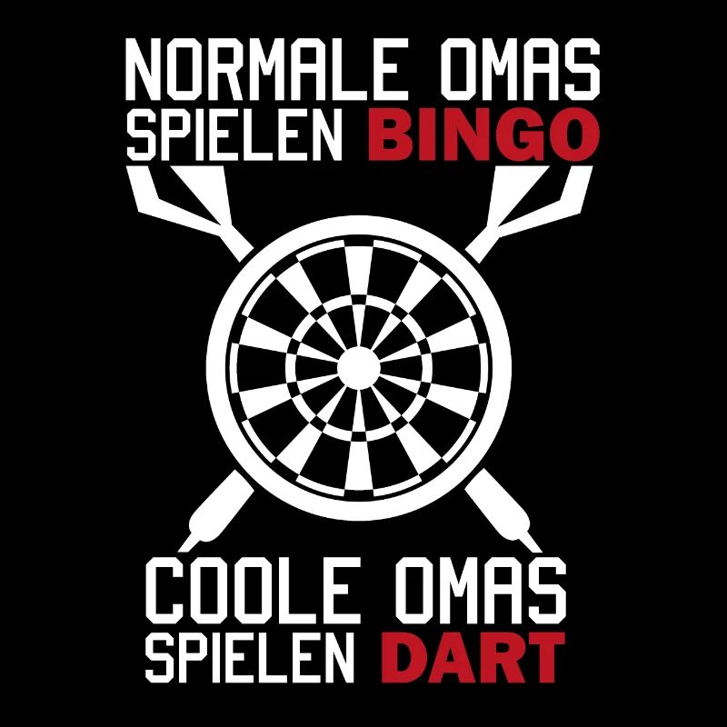 Darts, Oma Darten, cooler Spruch, lustige Omas
