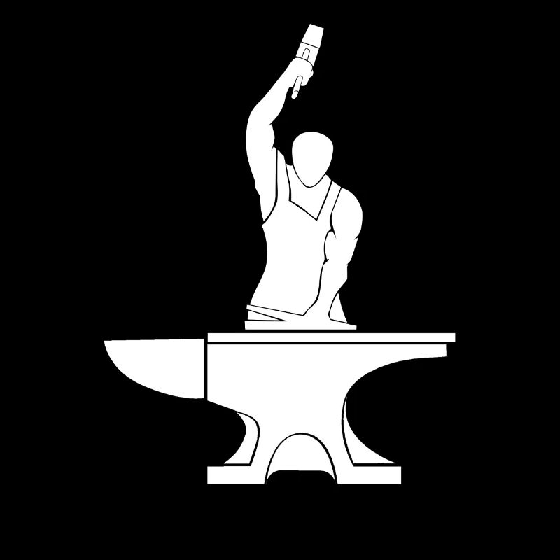 Blacksmith hammer anvil iron metal gift