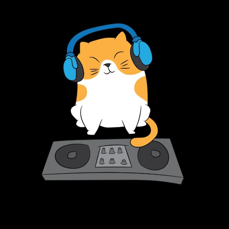 Cat DJ Cat Turntables Gift