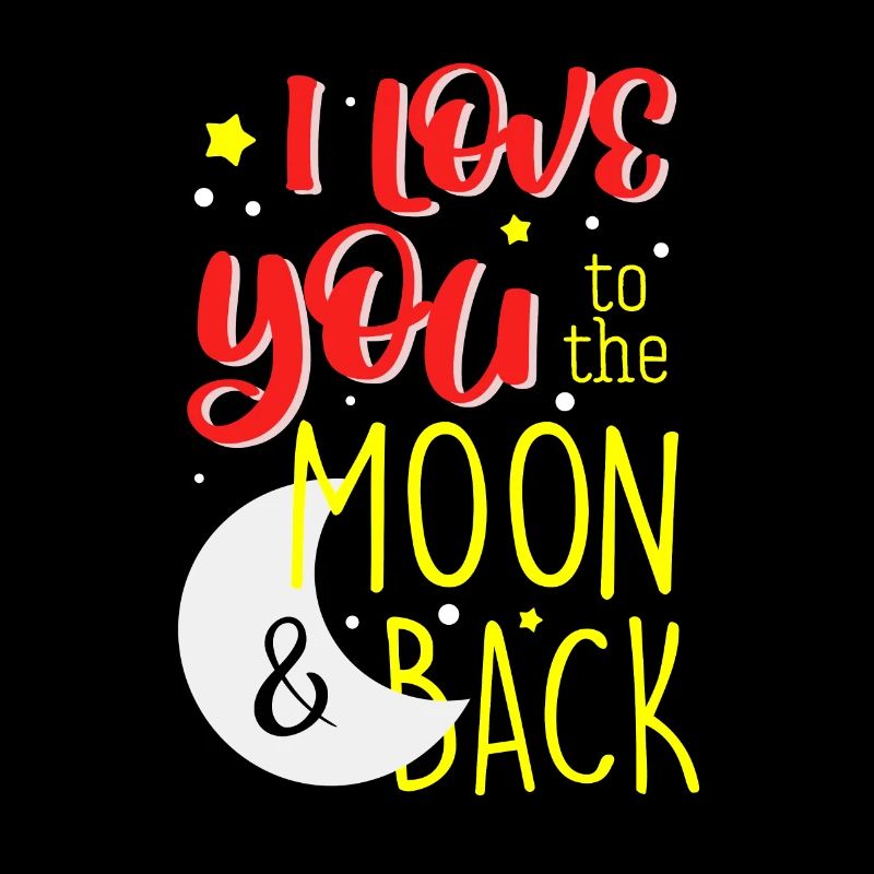 Je t'aime à la lune et au dos cadeau d'amour