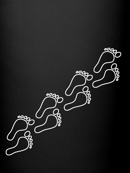 White footprints