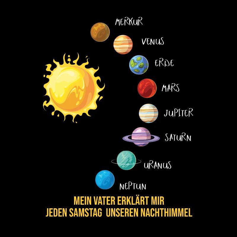 Mon père système solaire planète espace cadeau