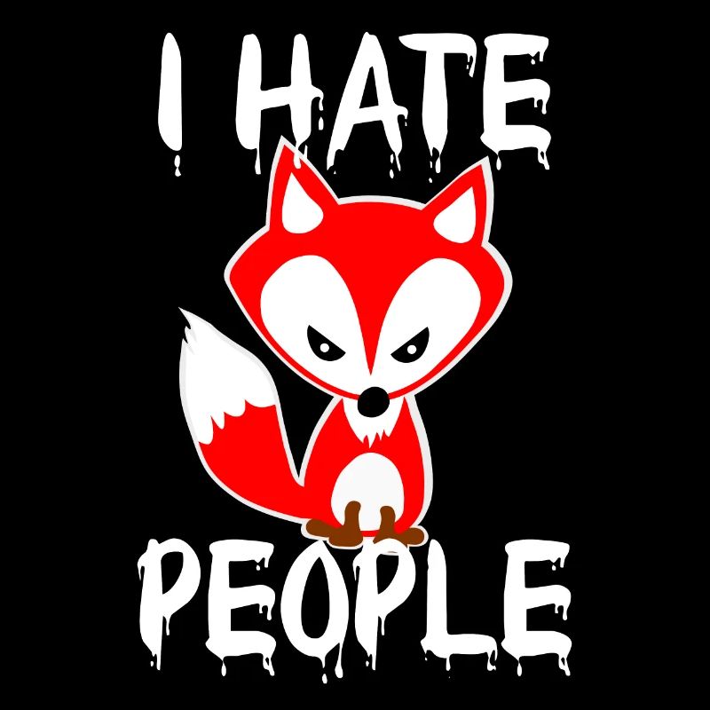 I hate people fox Halloween sanglant