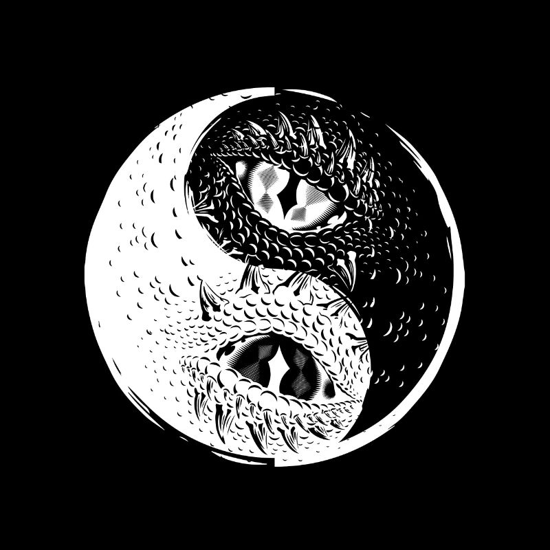 Dragon Eye Yin Yang China Harmony Taoism Zen Gift