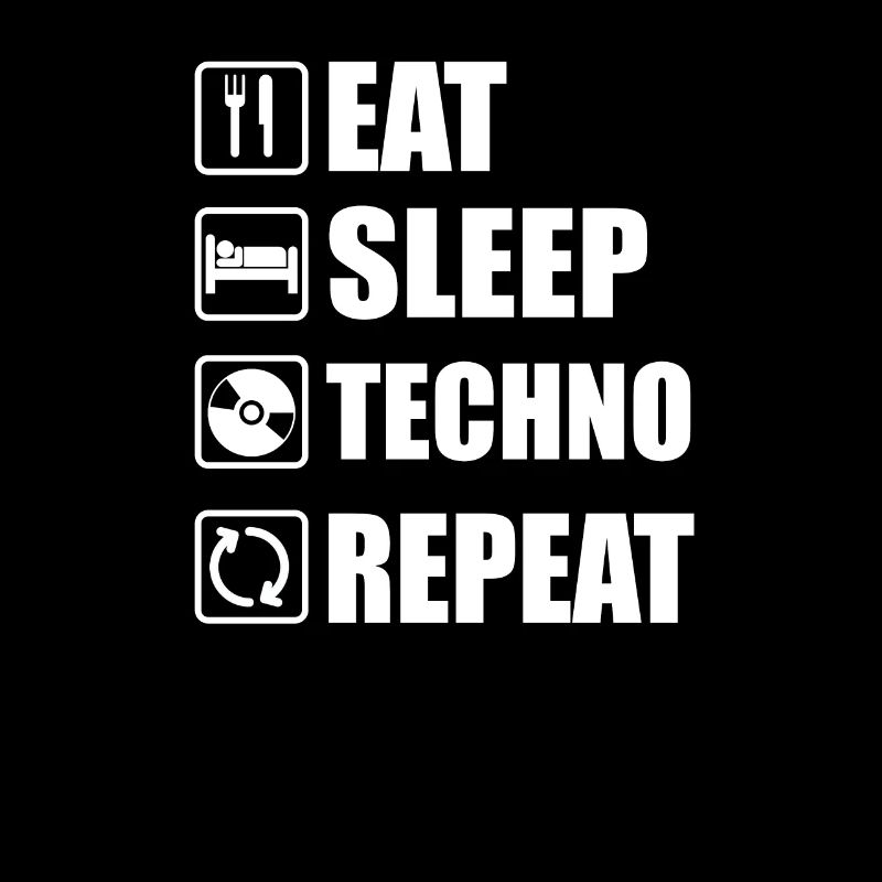 Techno Eat Sleep Repeat Geschenk