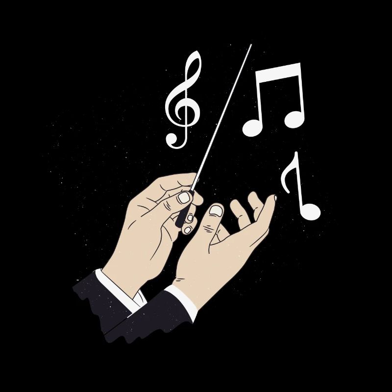 Conductor Orchestra Instrument Notes Music Gift