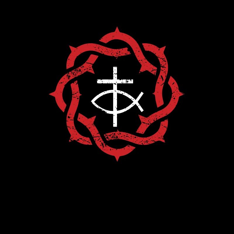 Jesus Fish Ichthys Crown Of Thorns Religion Gift