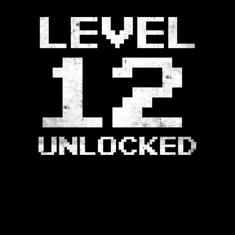 12th Birthday Level 12 Unlocked 12 Years Gamer
