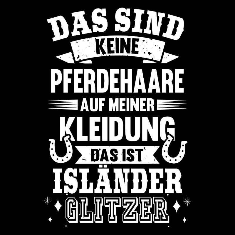 Isländer Glitzer Pferdehaare Pferd Reiter Geschenk