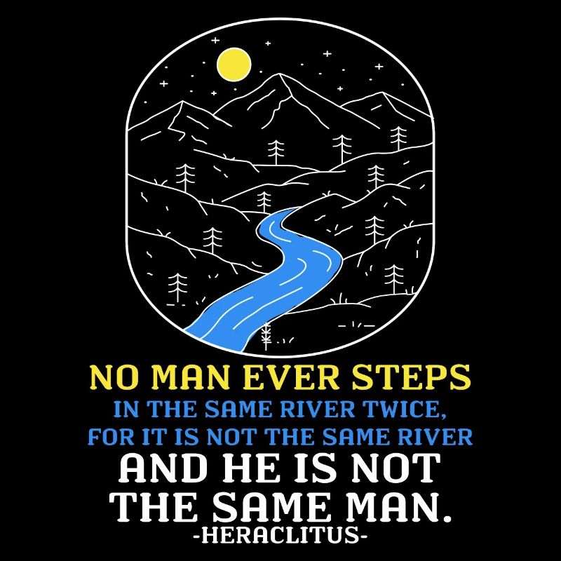 "Never the Same River Twice" Heraclitus Wisdom Art