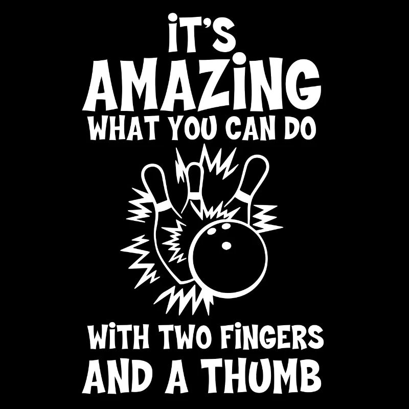 Bowling bowler, 2 fingers and 1 thumb