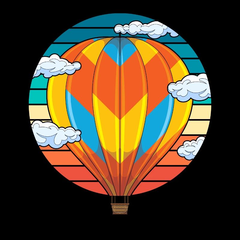 Retro Ballonfahrer Geschenkidee Heißluftballon