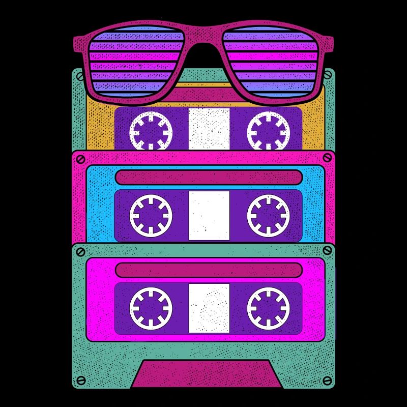 Retro Musik Geschenk 80er Kassette