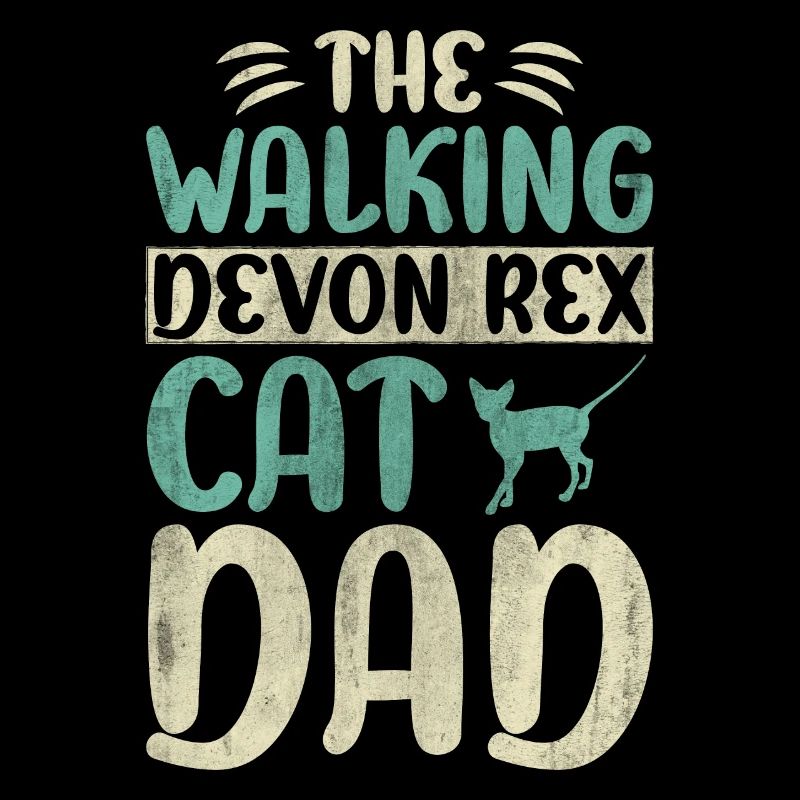 La marche Devon Rex Cat Dad Kitty Cat Walking