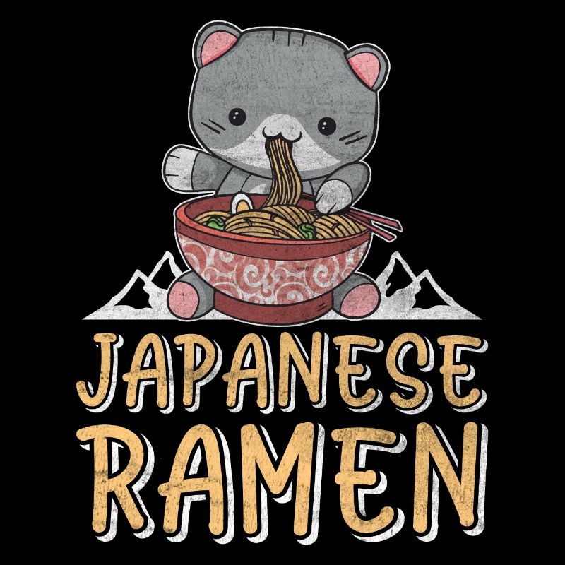 Japanese Ramen Lover Hot Noodle Soup Ramen Cat