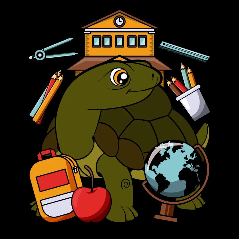School Animal Gift School Beginners Turtle