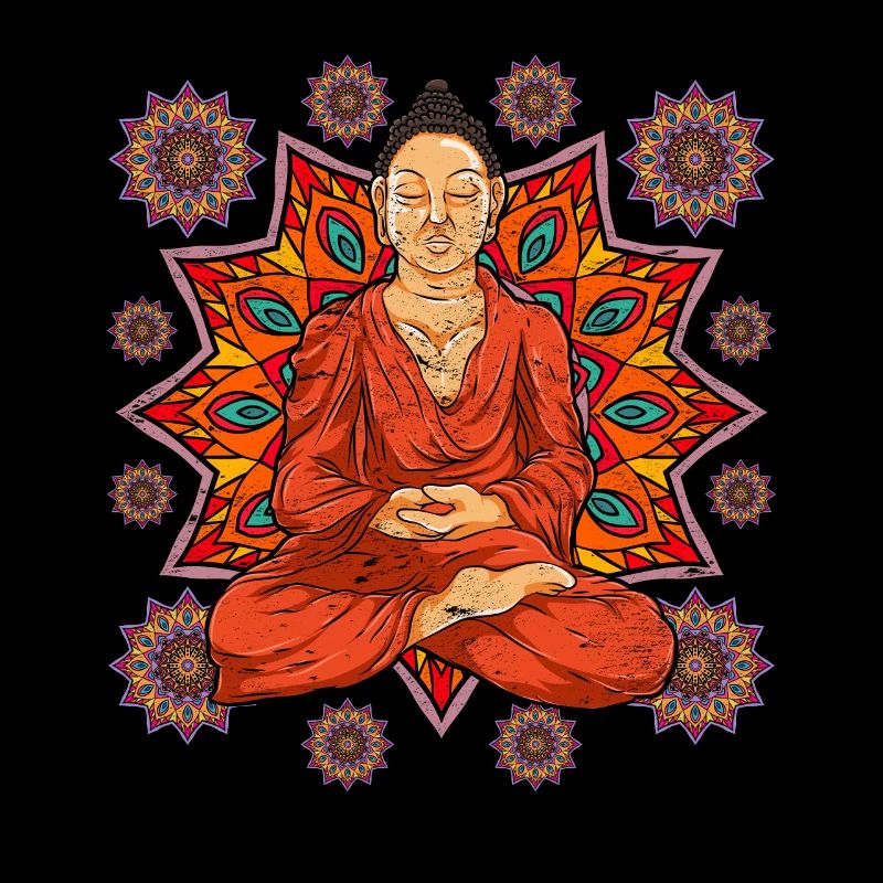 Bouddhisme Mandala Yoga Cadeau Bouddha