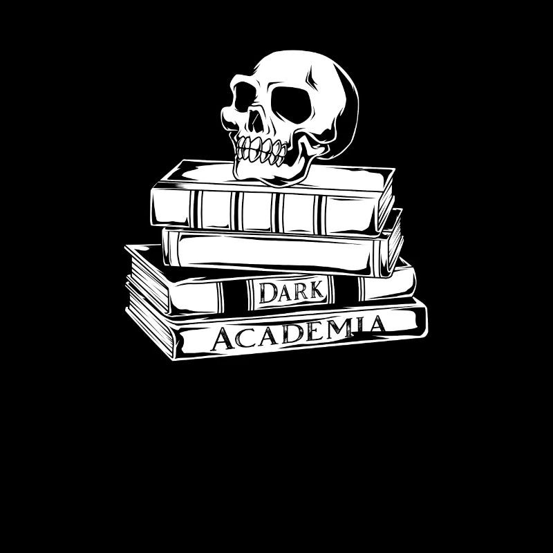 Skull on Books - Dark Academia